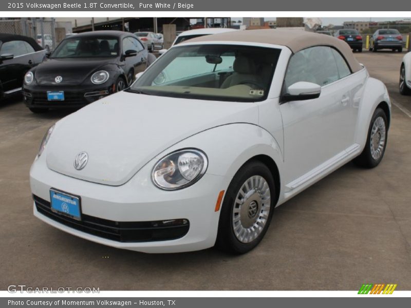 Pure White / Beige 2015 Volkswagen Beetle 1.8T Convertible