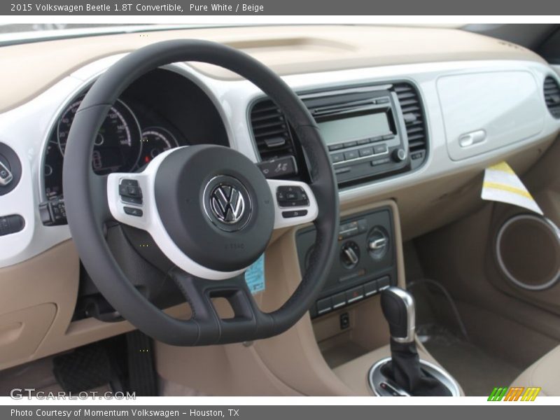 Pure White / Beige 2015 Volkswagen Beetle 1.8T Convertible