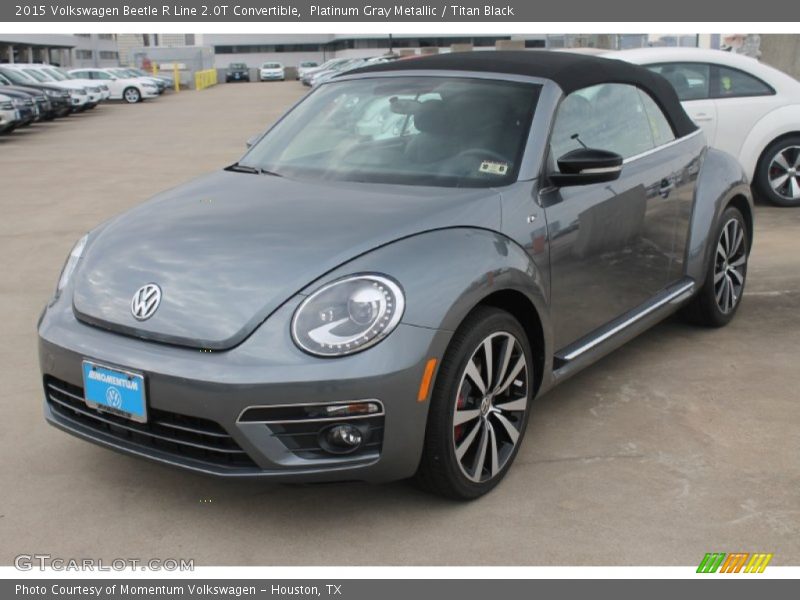 Platinum Gray Metallic / Titan Black 2015 Volkswagen Beetle R Line 2.0T Convertible