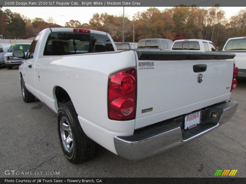 Bright White / Medium Slate Gray 2008 Dodge Ram 1500 SLT Regular Cab