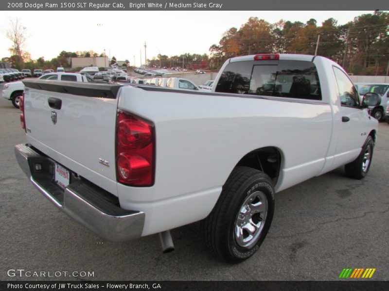 Bright White / Medium Slate Gray 2008 Dodge Ram 1500 SLT Regular Cab