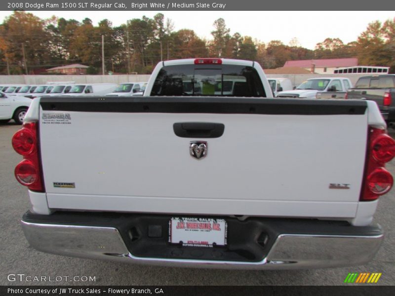 Bright White / Medium Slate Gray 2008 Dodge Ram 1500 SLT Regular Cab