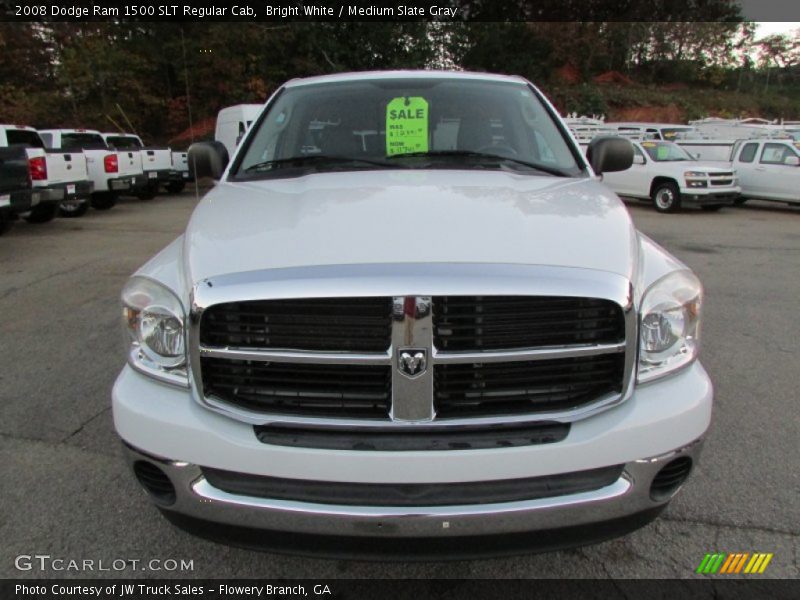 Bright White / Medium Slate Gray 2008 Dodge Ram 1500 SLT Regular Cab