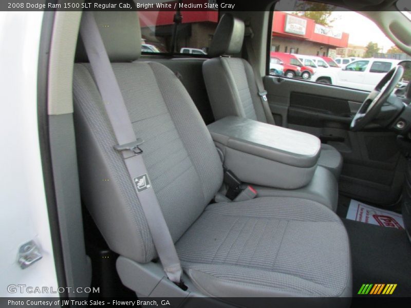 Bright White / Medium Slate Gray 2008 Dodge Ram 1500 SLT Regular Cab