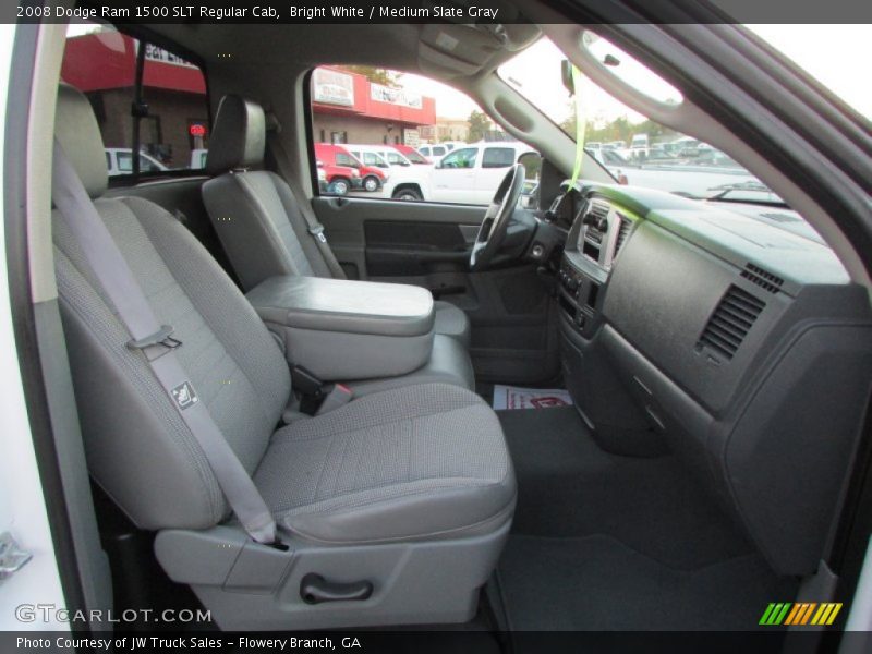 Bright White / Medium Slate Gray 2008 Dodge Ram 1500 SLT Regular Cab