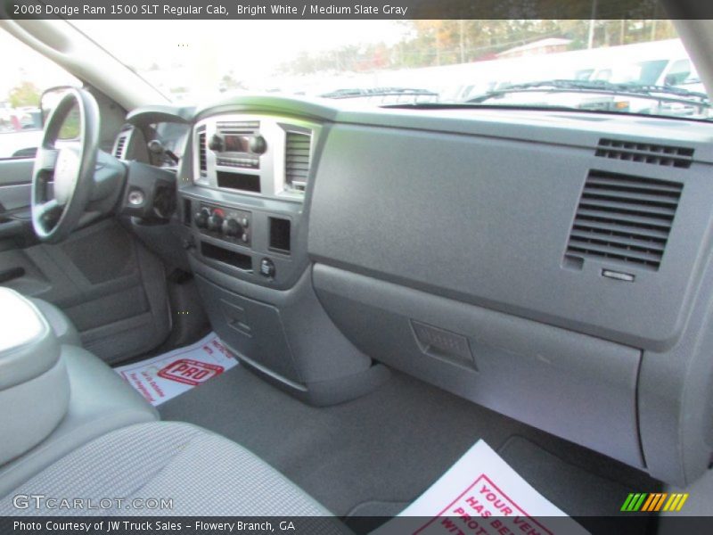 Bright White / Medium Slate Gray 2008 Dodge Ram 1500 SLT Regular Cab