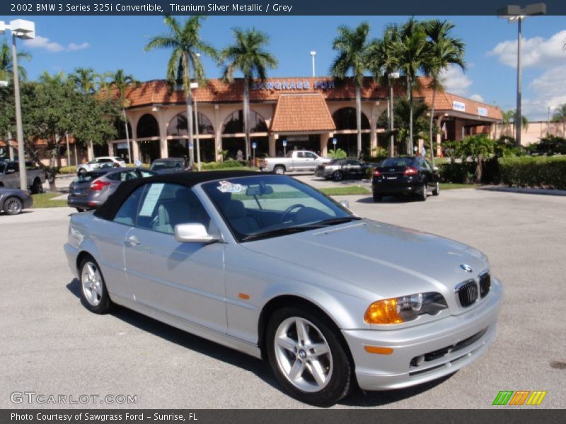 Titanium Silver Metallic / Grey 2002 BMW 3 Series 325i Convertible