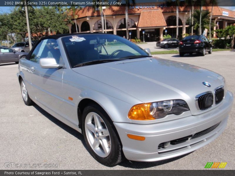 Titanium Silver Metallic / Grey 2002 BMW 3 Series 325i Convertible