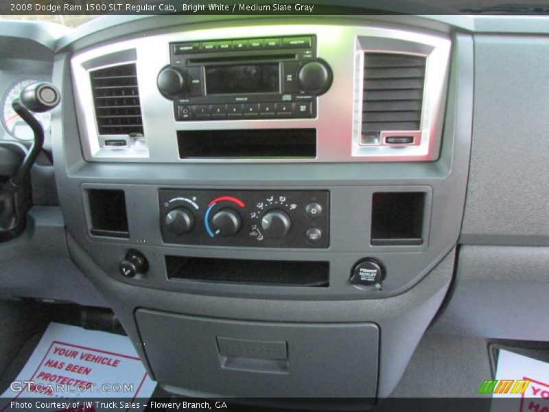 Bright White / Medium Slate Gray 2008 Dodge Ram 1500 SLT Regular Cab