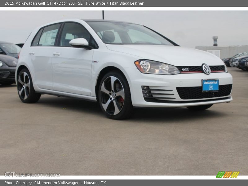 Pure White / Titan Black Leather 2015 Volkswagen Golf GTI 4-Door 2.0T SE