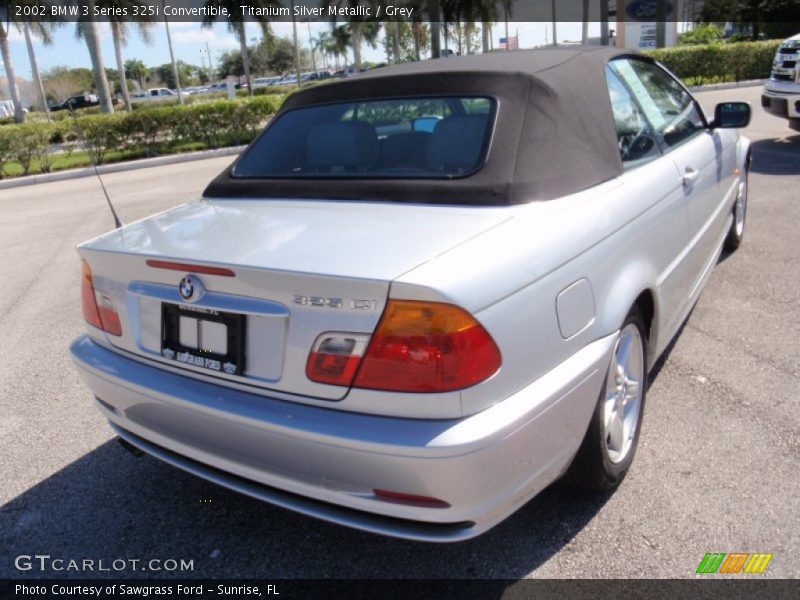 Titanium Silver Metallic / Grey 2002 BMW 3 Series 325i Convertible