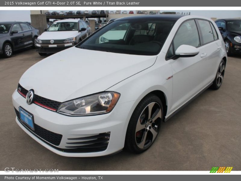 Pure White / Titan Black Leather 2015 Volkswagen Golf GTI 4-Door 2.0T SE