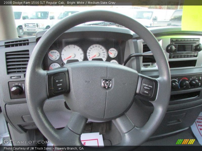 Bright White / Medium Slate Gray 2008 Dodge Ram 1500 SLT Regular Cab