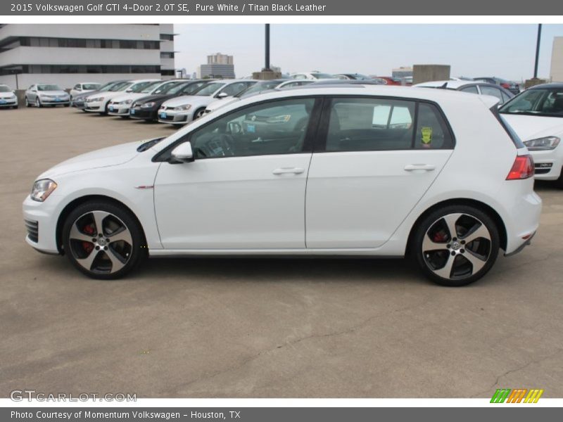 Pure White / Titan Black Leather 2015 Volkswagen Golf GTI 4-Door 2.0T SE