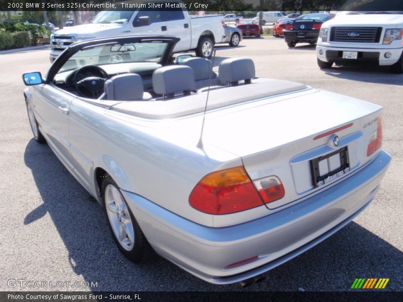 Titanium Silver Metallic / Grey 2002 BMW 3 Series 325i Convertible