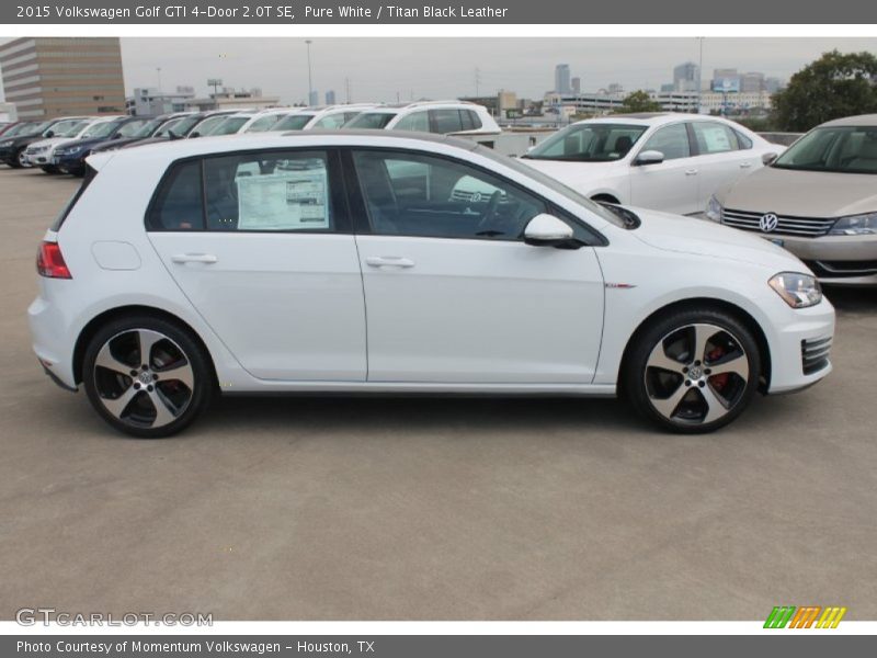 Pure White / Titan Black Leather 2015 Volkswagen Golf GTI 4-Door 2.0T SE
