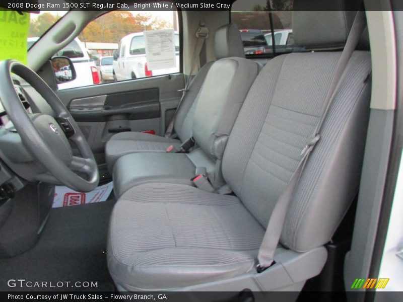 Bright White / Medium Slate Gray 2008 Dodge Ram 1500 SLT Regular Cab