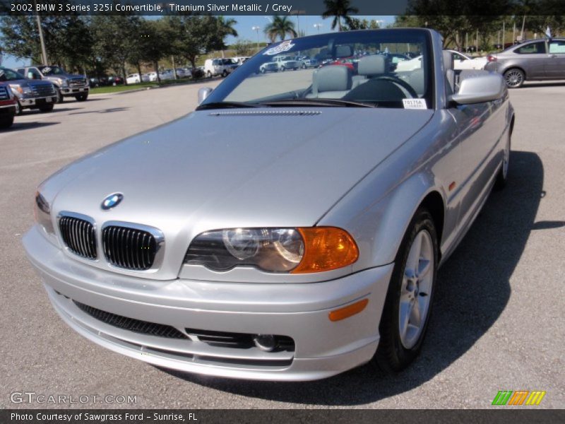 Titanium Silver Metallic / Grey 2002 BMW 3 Series 325i Convertible