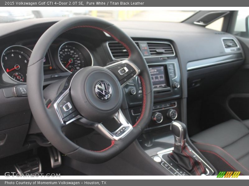 Pure White / Titan Black Leather 2015 Volkswagen Golf GTI 4-Door 2.0T SE