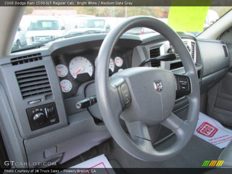 Bright White / Medium Slate Gray 2008 Dodge Ram 1500 SLT Regular Cab