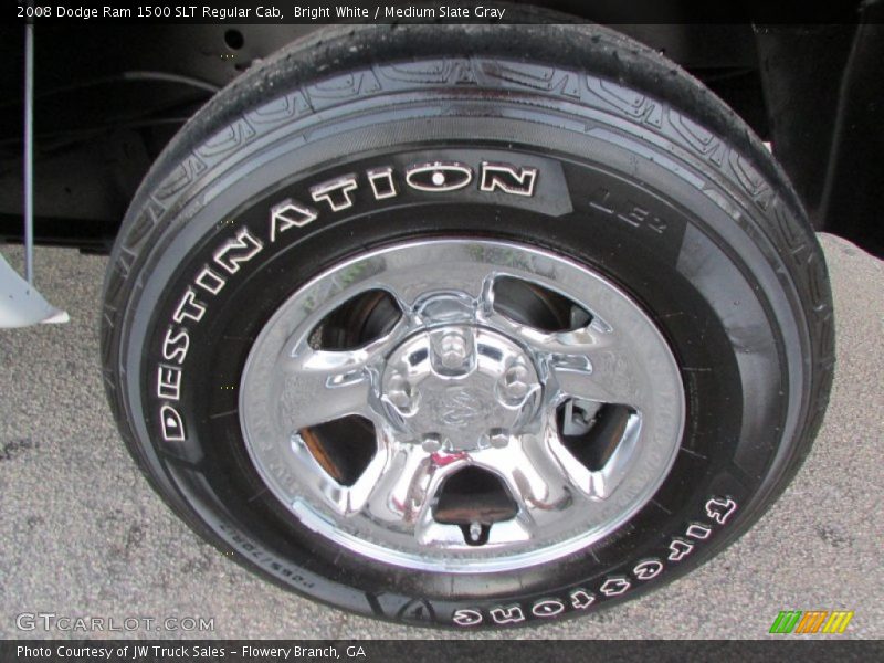 Bright White / Medium Slate Gray 2008 Dodge Ram 1500 SLT Regular Cab