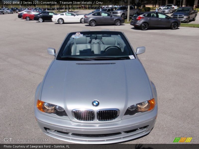 Titanium Silver Metallic / Grey 2002 BMW 3 Series 325i Convertible