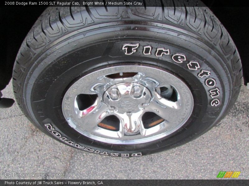 Bright White / Medium Slate Gray 2008 Dodge Ram 1500 SLT Regular Cab