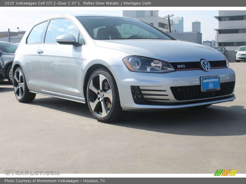 Reflex Silver Metallic / Interlagos Cloth 2015 Volkswagen Golf GTI 2-Door 2.0T S