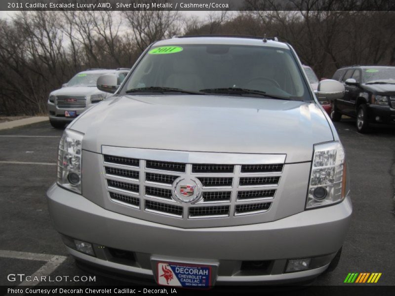 Silver Lining Metallic / Cashmere/Cocoa 2011 Cadillac Escalade Luxury AWD
