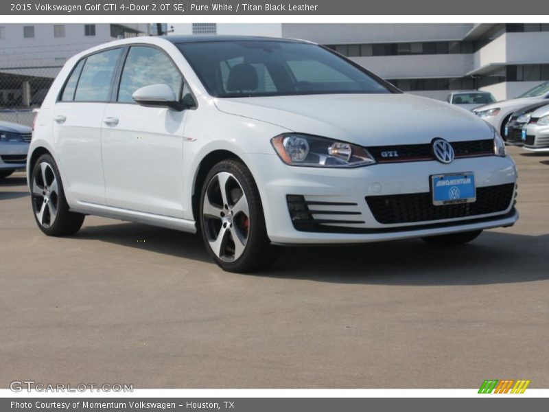 Pure White / Titan Black Leather 2015 Volkswagen Golf GTI 4-Door 2.0T SE