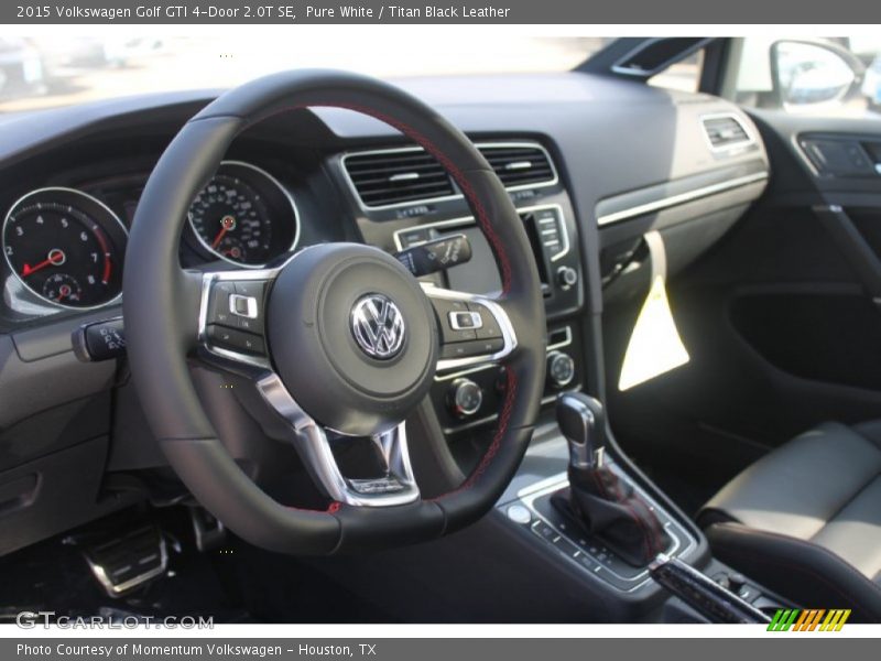 Pure White / Titan Black Leather 2015 Volkswagen Golf GTI 4-Door 2.0T SE