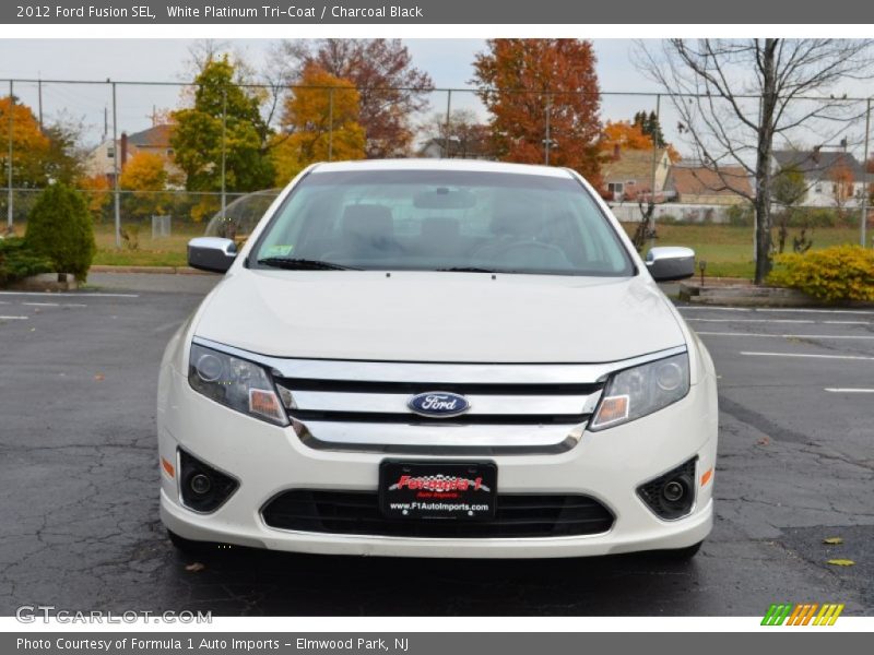 White Platinum Tri-Coat / Charcoal Black 2012 Ford Fusion SEL