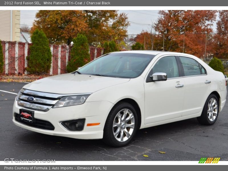 White Platinum Tri-Coat / Charcoal Black 2012 Ford Fusion SEL
