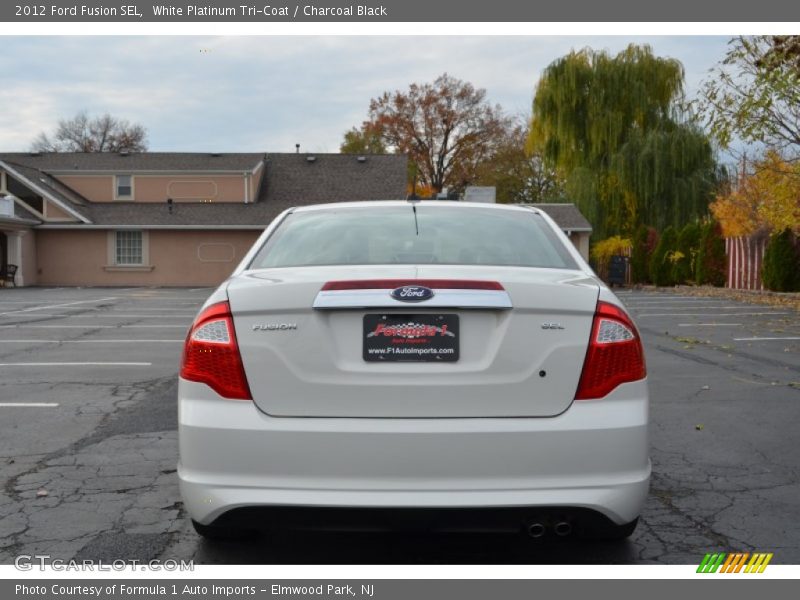 White Platinum Tri-Coat / Charcoal Black 2012 Ford Fusion SEL