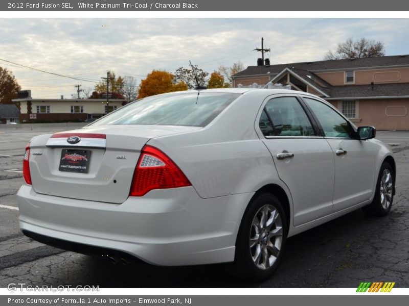 White Platinum Tri-Coat / Charcoal Black 2012 Ford Fusion SEL
