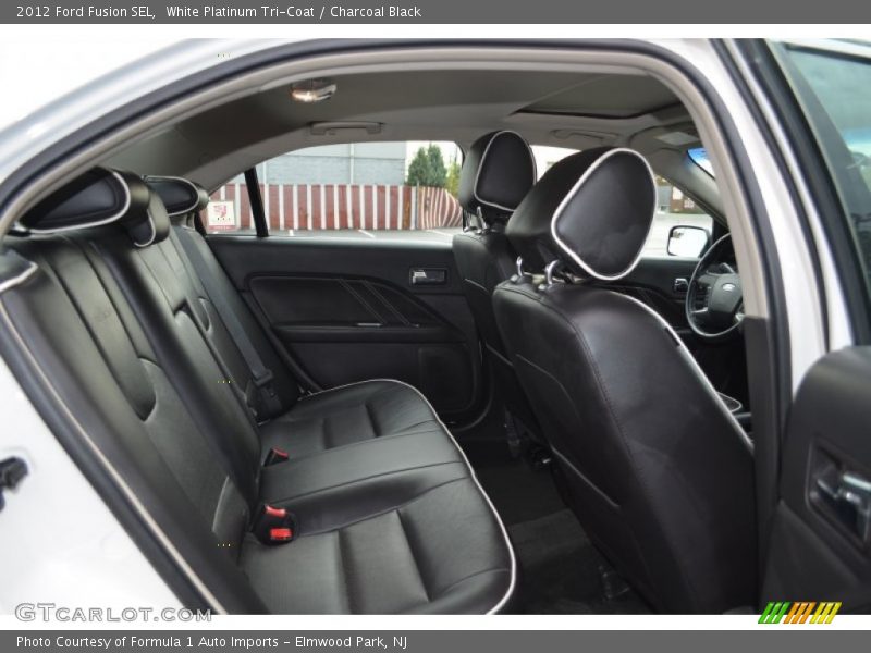 White Platinum Tri-Coat / Charcoal Black 2012 Ford Fusion SEL