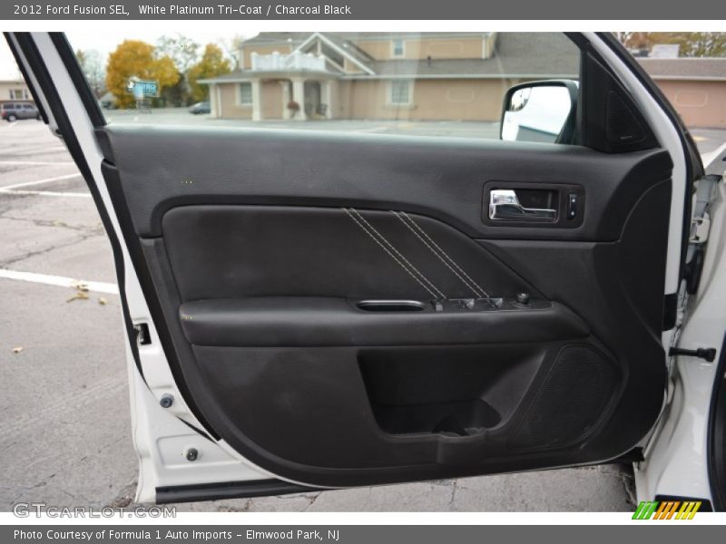White Platinum Tri-Coat / Charcoal Black 2012 Ford Fusion SEL