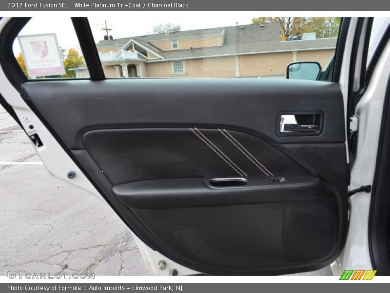 White Platinum Tri-Coat / Charcoal Black 2012 Ford Fusion SEL