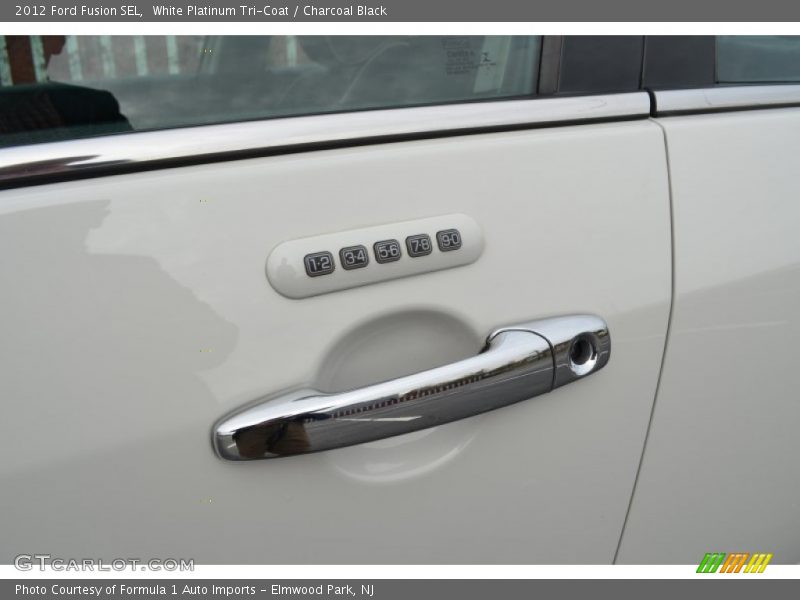 White Platinum Tri-Coat / Charcoal Black 2012 Ford Fusion SEL
