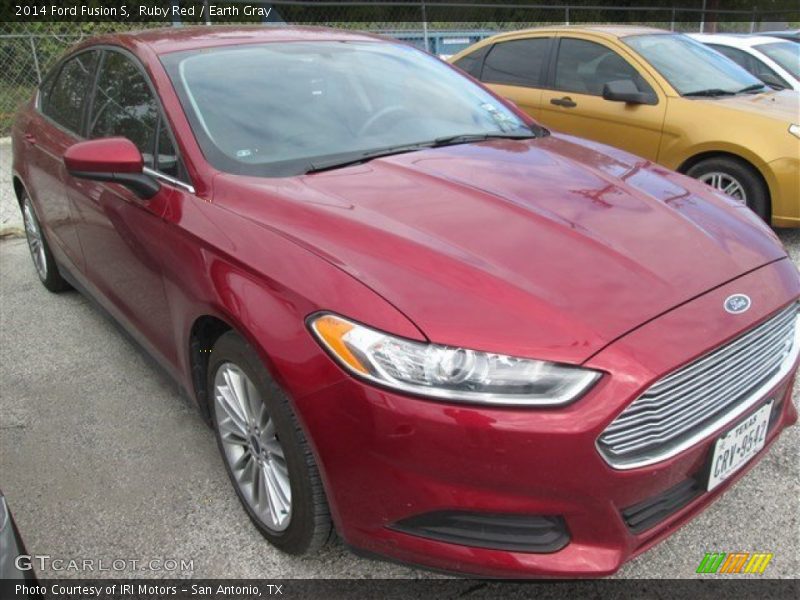 Ruby Red / Earth Gray 2014 Ford Fusion S