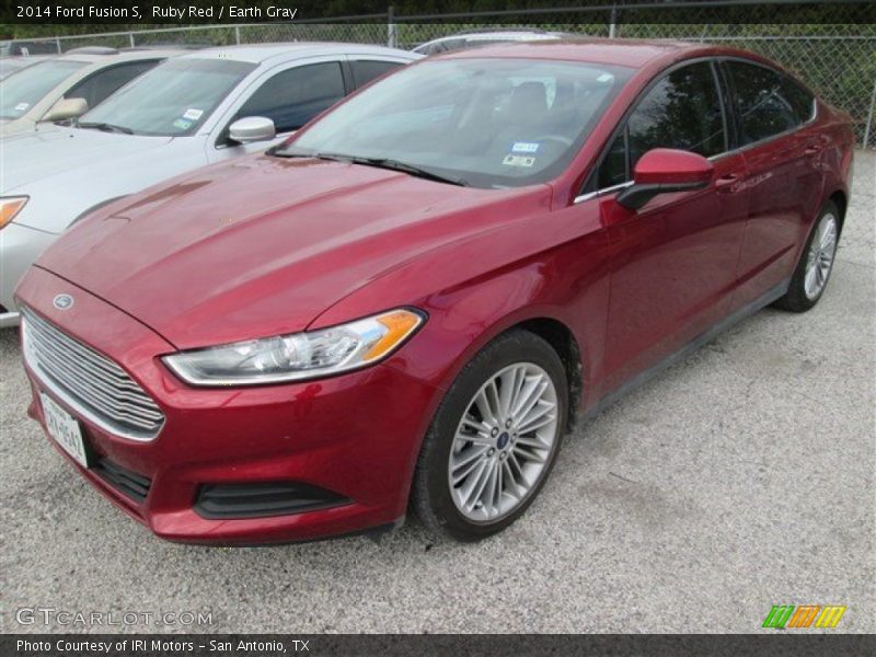 Ruby Red / Earth Gray 2014 Ford Fusion S
