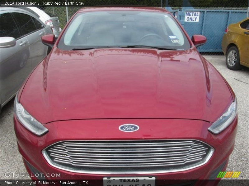 Ruby Red / Earth Gray 2014 Ford Fusion S