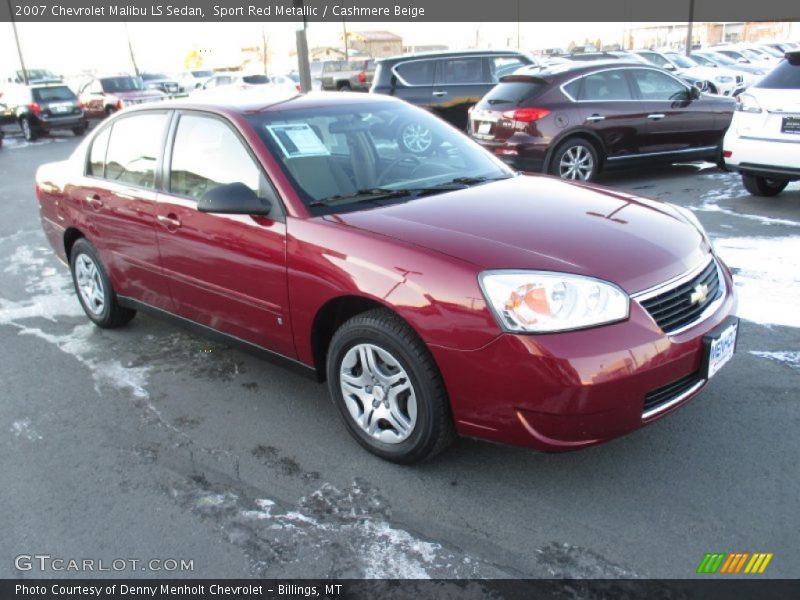 Sport Red Metallic / Cashmere Beige 2007 Chevrolet Malibu LS Sedan