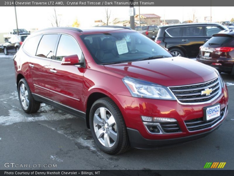 Crystal Red Tintcoat / Dark Titanium/Light Titanium 2014 Chevrolet Traverse LTZ AWD
