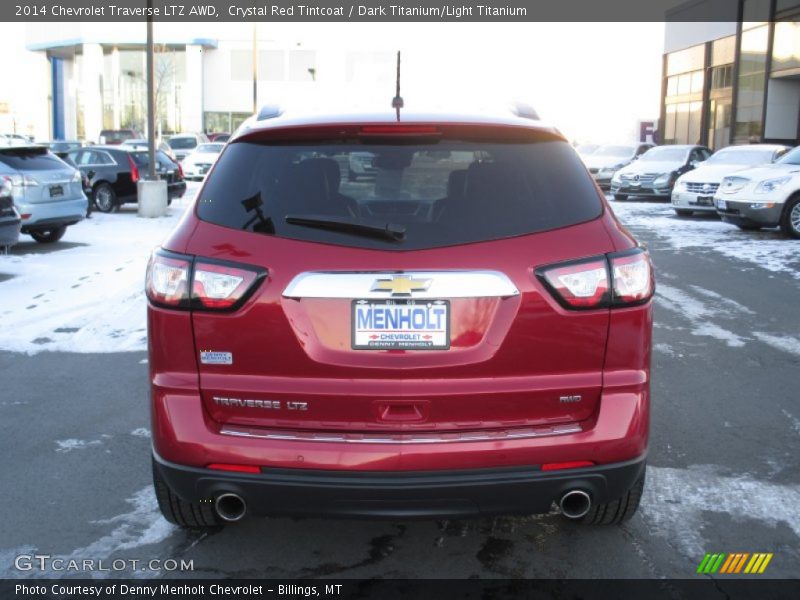 Crystal Red Tintcoat / Dark Titanium/Light Titanium 2014 Chevrolet Traverse LTZ AWD
