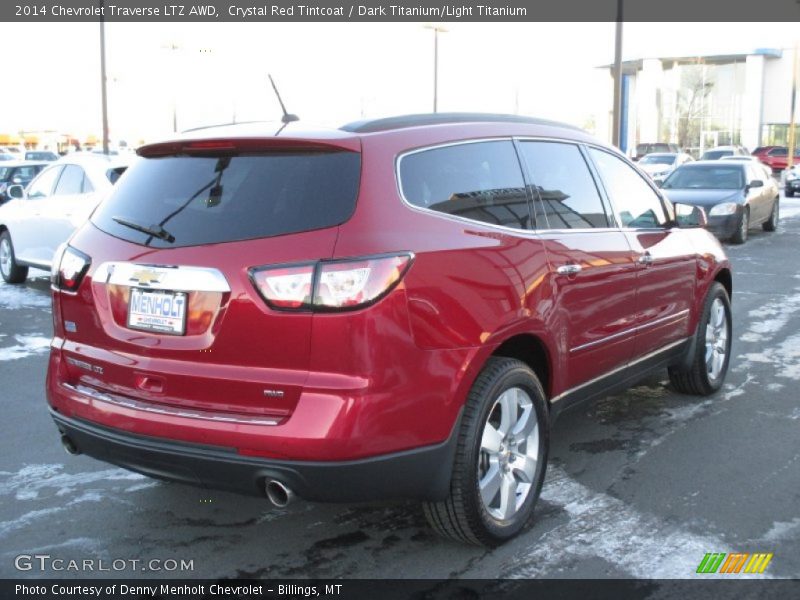 Crystal Red Tintcoat / Dark Titanium/Light Titanium 2014 Chevrolet Traverse LTZ AWD