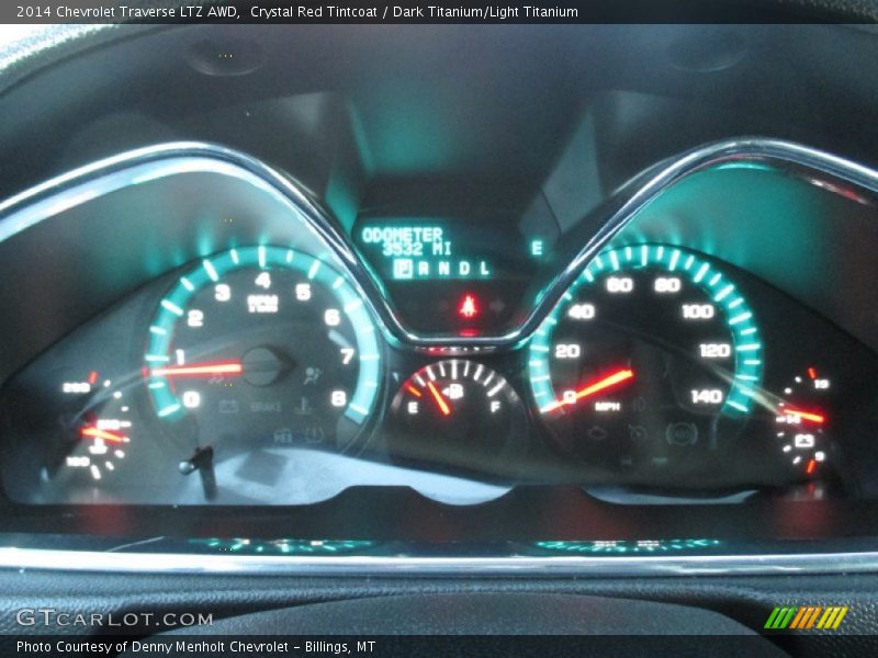 Crystal Red Tintcoat / Dark Titanium/Light Titanium 2014 Chevrolet Traverse LTZ AWD