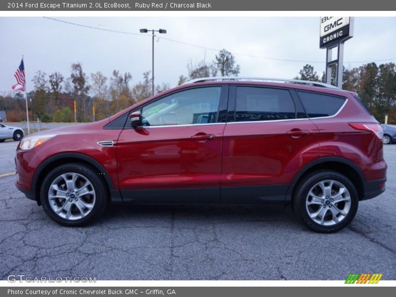 Ruby Red / Charcoal Black 2014 Ford Escape Titanium 2.0L EcoBoost