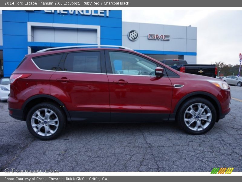 Ruby Red / Charcoal Black 2014 Ford Escape Titanium 2.0L EcoBoost