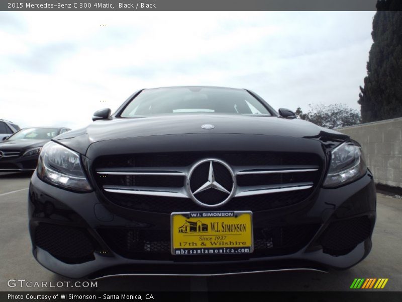 Black / Black 2015 Mercedes-Benz C 300 4Matic